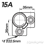 흑 주철 15A 90도 3방 무나사 파이프피팅(파이프클램프) 128 3 Way 90D Elbow