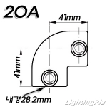 흑 주철 20A 90도 엘보 무나사 파이프피팅(파이프클램프) 125 2 Way 90D Elbow