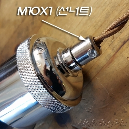 M10X1山(선너트-와이어고정) H13mm(위쪽 홀직경 Φ6mm) 크롬도금/흑색/백색