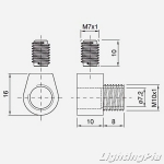 이태리 M10X1山/UL 코드그립(사출 와이어 전선고정볼트)-흑색/백색/투명