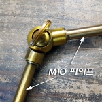 M10X1山 파이프 양쪽 스토퍼작업 금고동 도금(10,15,20,25,30Cm)