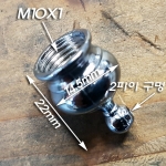 M10X1山 크롬/흑색/무광금색 왕관 장식(아연합금으로 주로 상단마감용) Φ14.5*H22mm