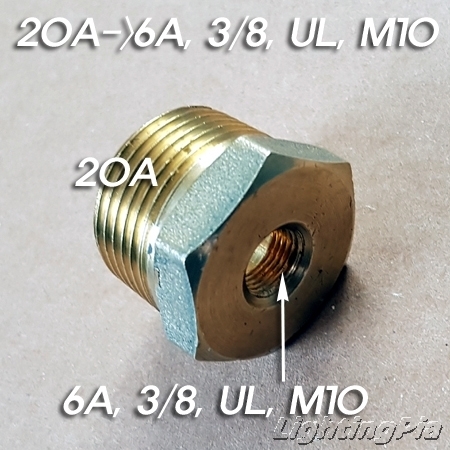 신주 부싱(20A->6A 또는 20A->3/8*24山,UL,M10*1山파이프용)