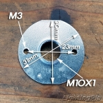 E26 Base M10X1山 원형 소모갈 와다시