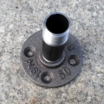 흑 D Type 1/2인치 후렌치(후렌지)(15A)-파이프조명/파이프인테리어,Floor Flange