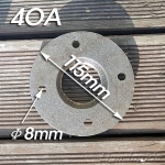 흑 B Type 1 1/2인치 후렌치(후렌지)(40A)-파이프조명/파이프인테리어,Floor Flange Φ115mm