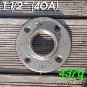 흑 B Type 1 1/2인치 후렌치(후렌지)(40A)-파이프조명/파이프인테리어,Floor Flange Φ115mm