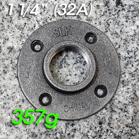 흑 B Type 1 1/4인치 후렌치(후렌지)(32A)-파이프조명/파이프인테리어,Floor Flange