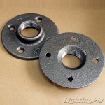 흑 B Type 1인치 후렌치(후렌지)(25A)-파이프조명/파이프인테리어,Floor Flange