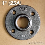 흑 B Type 1인치 후렌치(후렌지)(25A)-파이프조명/파이프인테리어,Floor Flange