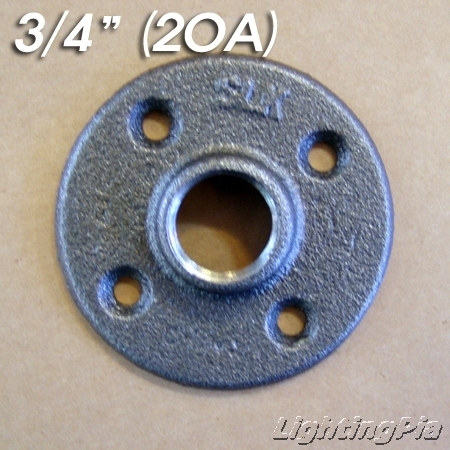 흑 B Type 3/4인치 후렌치(후렌지)(20A)-파이프조명/파이프인테리어,Floor Flange