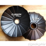 흑색 도장 철 조명갓(Φ250XH61mm) 소켓홀 Φ41.6mm