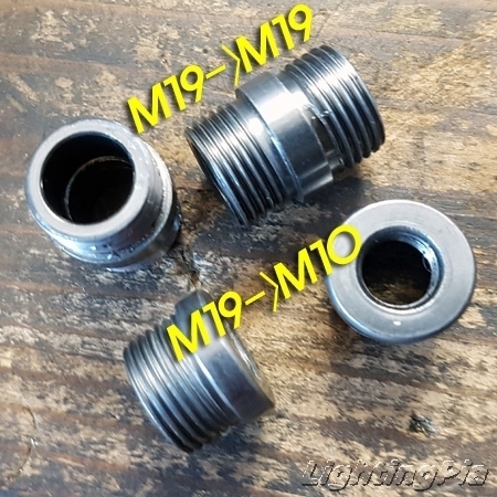 M19 파이프 연결 및 M10X1山 변환 니쁠(무도금/크롬도금)