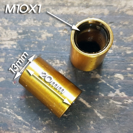 M10X1山 연결 신주브론즈(금고동)도금 H20mm