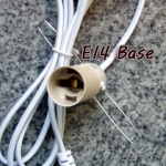 E14 소금등 소켓+전선+디머부착(백색/흑색)