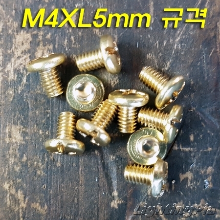 M4*L5mm E26 Base 리셉터클/E39 대모갈 소켓 전원 연결나사 전용 나사(피스) 10개 묶음