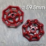 적색 청동나사끼움형 글로브밸브 핸들/게이트밸브 핸들 Φ59.5mm(사각홀6*6mm)