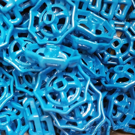 청색 청동나사끼움형 글로브밸브 핸들/게이트밸브 핸들 Φ59.5mm(사각홀6*6mm)