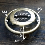 유럽스타일 신주 유리 갓 E14/E17 램프 홀더 브라켓(Φ62.5XH19mm)