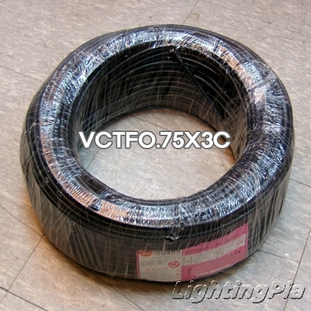 VCTF(충진형원형 전선) IEC 0.75SqX3C 1ROLL 100M