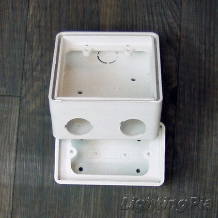 PVC 노출 박스(BOX) 2개용 (콘센트 및 스위치용)
