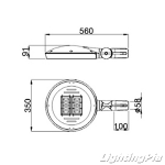 LED 원형보안등(각도조절가능) 50W SMPS TYPE KS