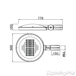 LED 원형가로등(각도조절가능) 100W SMPS TYPE KS