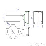 LED 24W 벽등/수목등(H170mm)-각도조절가능