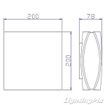 사각 LED 12W 벽등(H200mm)