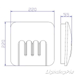 사각 LED 12W 벽등(H220mm)