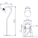 LED 8W 고정형(H800mm)