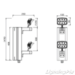 LED 사각 서치라이트/횡단보도등 100W SMPS TYPE KS