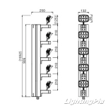 LED 사각 서치라이트/횡단보도등 250W SMPS TYPE KS