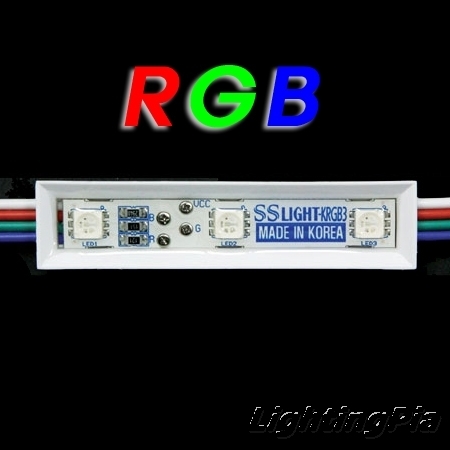 채널사인용 LED 3구 RGB 모듈(KRGB3) 0.72W