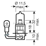 오스람 할로겐램프 12V 55W(H3 64151)(10개)