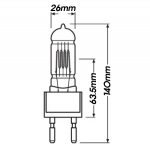 오스람 230V 1000W 64747 FKJ CP/71 G22