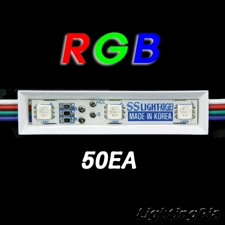 채널사인용 LED 3구 RGB 모듈(KRGB3) 0.72W 50개