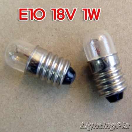 E10 T10X23mm 18V 1W 10개