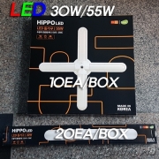LED 일자(30W 20EA/BOX) 및 십자등(55W 10EA/BOX)