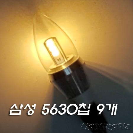 LED 220V E12 5W 촛대구(백열 약 32W 밝기)-디밍가능