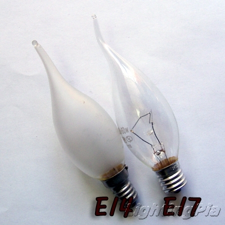 E14/E17 Base 촛불 촛대구(투명/불투명) 40W/60W