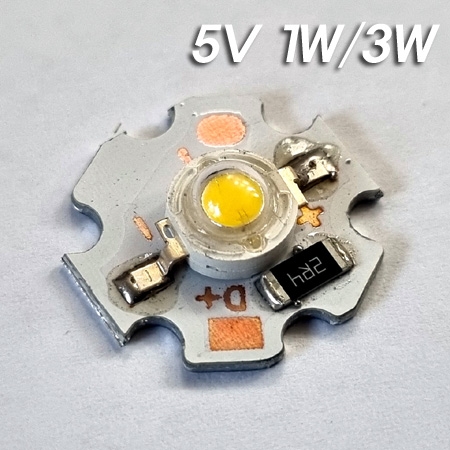 20mm 스타방열판부착 LED 5V 1W/3W