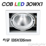 멀티1등 COB LED 30W 1등(타공135*135mm)-흑색/백색