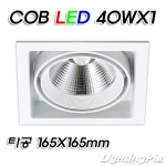멀티1등 COB LED 40W 1등(타공165*165mm)-흑색/백색
