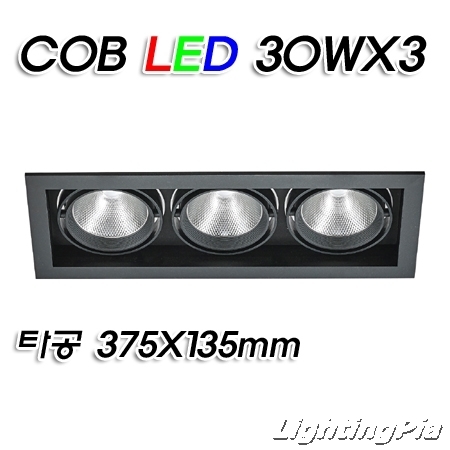 MTS 멀티3등 COB LED 30W 3등(타공375*135mm)-흑색/백색