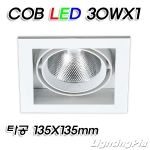 MTS 멀티1등 COB LED 30W 1등(타공135*135mm)-흑색/백색