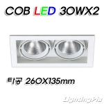 MTS 멀티2등 COB LED 30W 2등(타공260*135mm)-흑색/백색