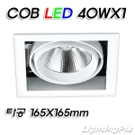 캐스팅 멀티1등 COB LED 40W 1등(타공165*165mm)-흑색/백색