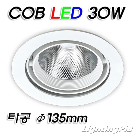 회전매입 150파이 COB LED 30W 매입등(타공Φ135mm)