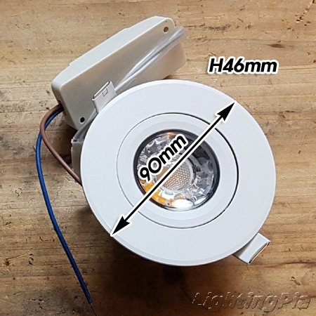 LED 3인치 직회전매입등기구 COB 7W(할로겐 50W↑ 밝기)(타공 70~75mm) KS
